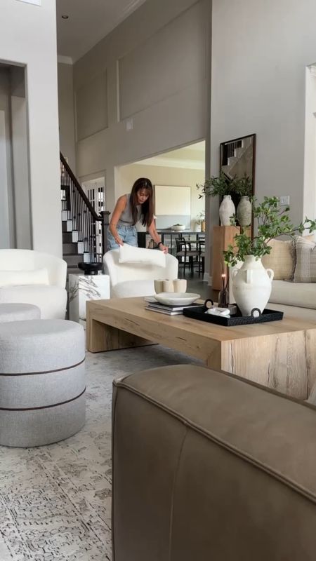 All my living room furniture is linked including my best selling sofa from Alchemy Fine home, my Arhaus coffee table, living room rug, and swivel chairs! PS- Want to know my easiest home decor secret for keeping your space feeling fresh?? Declutter and rearrange! 4/19

#LTKstyletip #LTKhome #LTKVideo