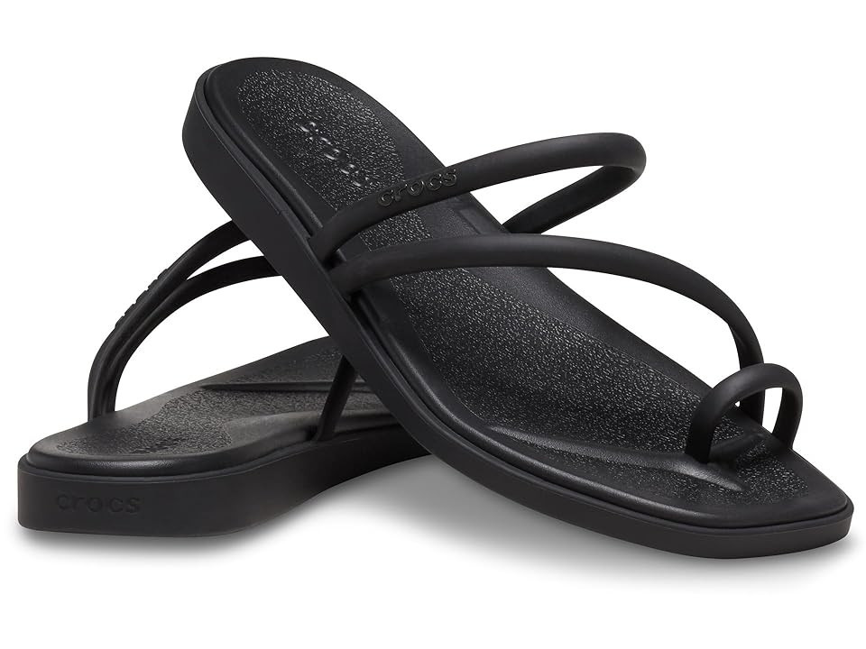 Crocs Miami Toe Loop Sandal Women's Sandals Black : 10 M | Zappos