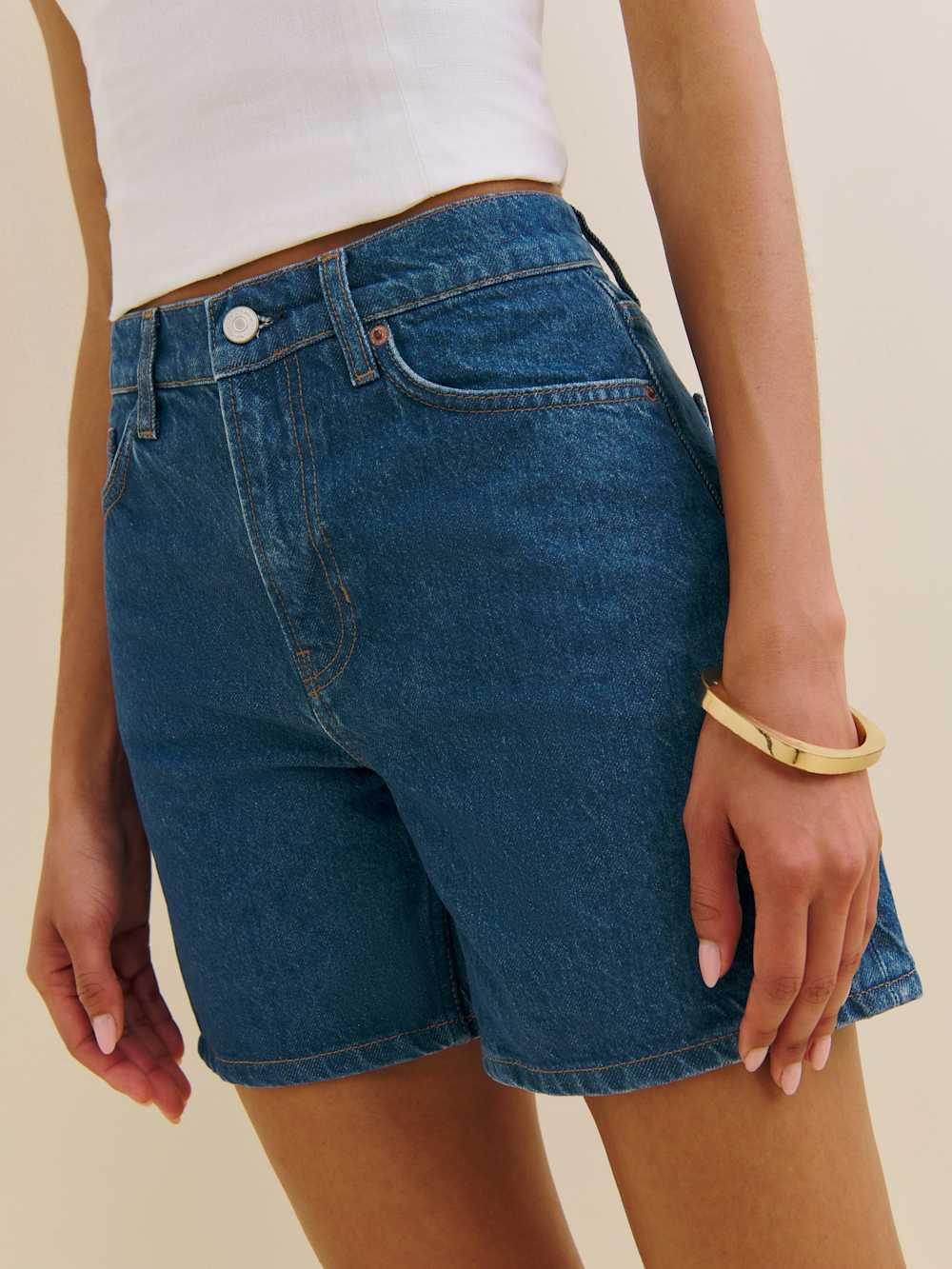 Raye Mid Rise 6\u201d Jean Shorts | Reformation (Global)