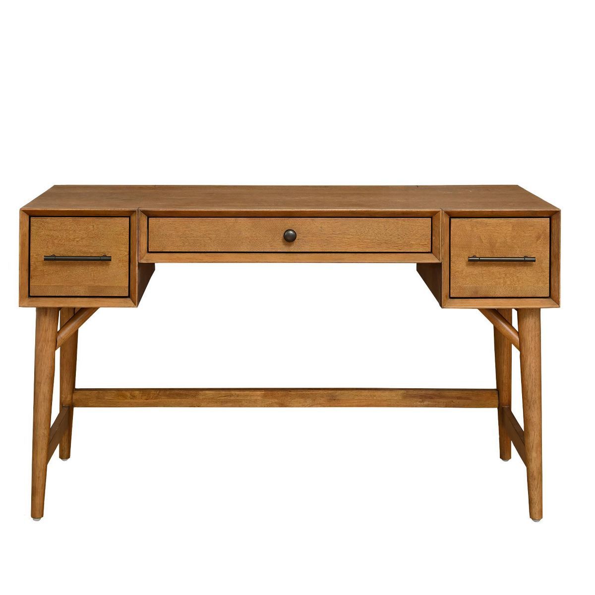 Reed Mid Century Office Desk with Storage Light Brown - Abbyson Living | Target