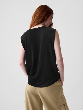 Linen-Blend Tank Top | Gap (US)