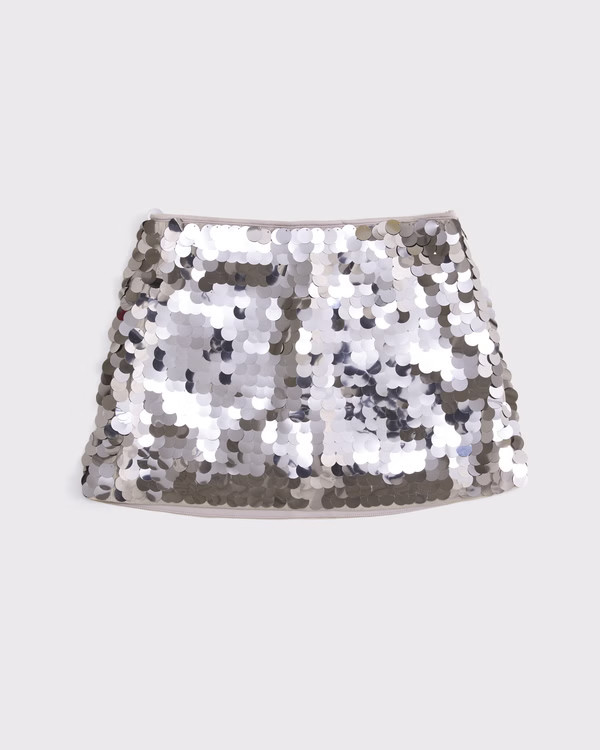 Mid Rise Sequin Skort | Abercrombie & Fitch (US)