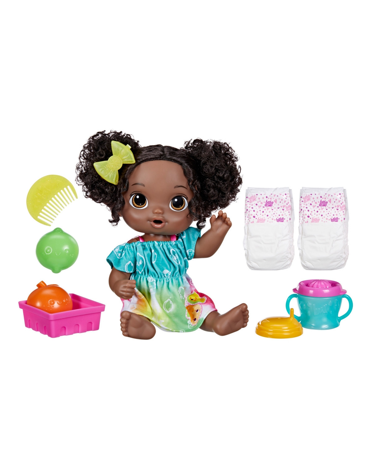 Baby Alive Fruity Sips Doll, Lime, Black Hair | Macy's