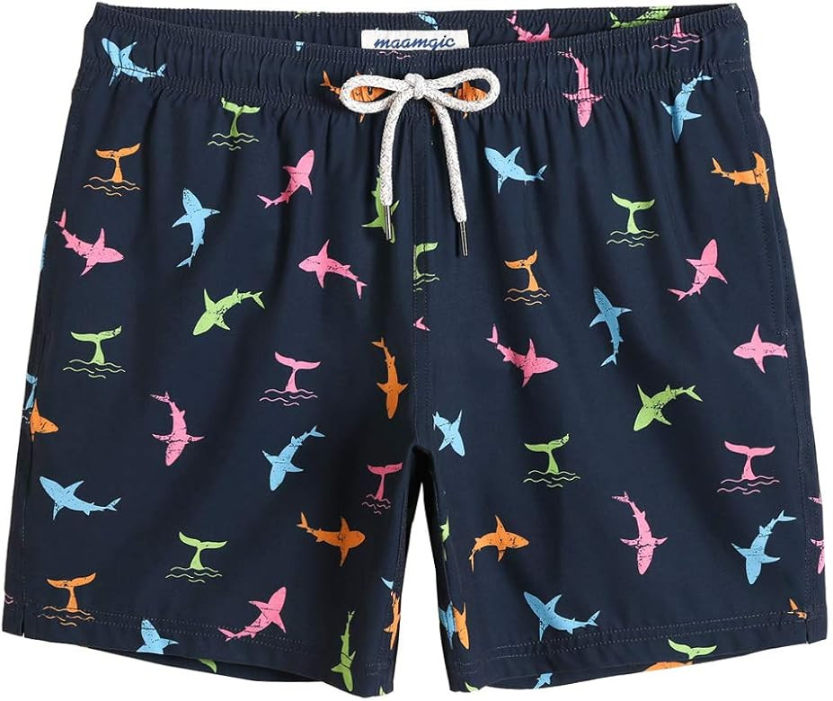 Mens Quick Dry Solid 4 Way Stretch Swim Trunks Mesh Lining Swimwear Bathing Suits | Amazon (US)