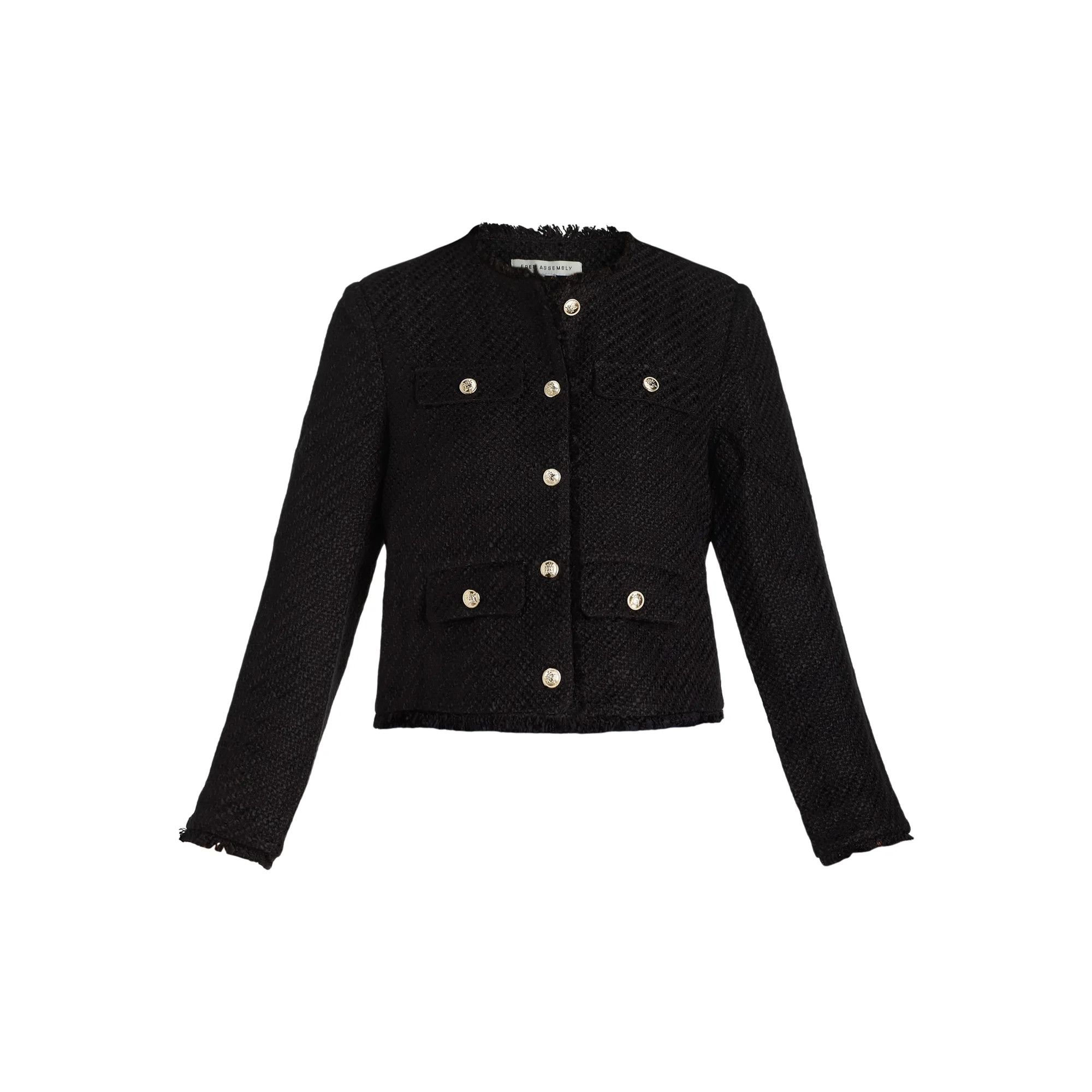 Free Assembly Women’s and Women's Plus Tweed Jacket, Sizes XS-4X | Walmart (US)