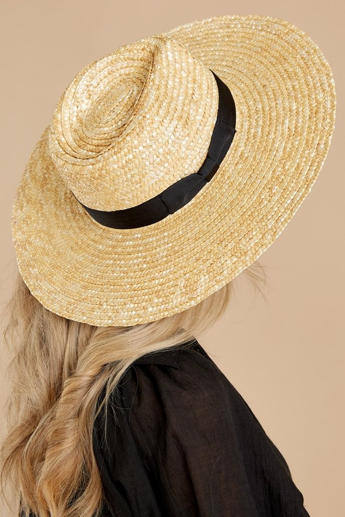 Spencer Wide Brimmed Natural Woven Fedora | Red Dress 