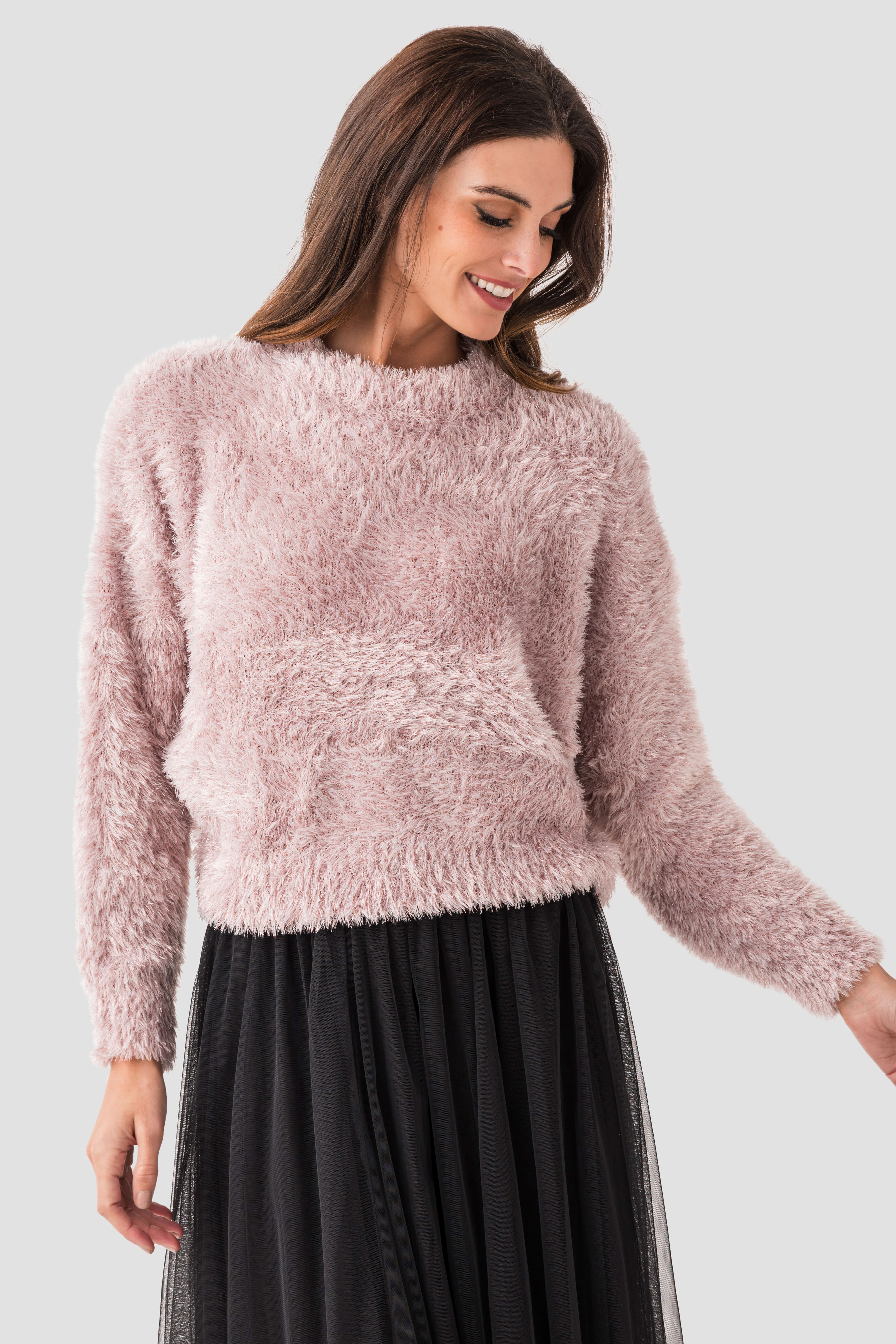 Pinch Lurex Eyelash Sweater | Social Threads