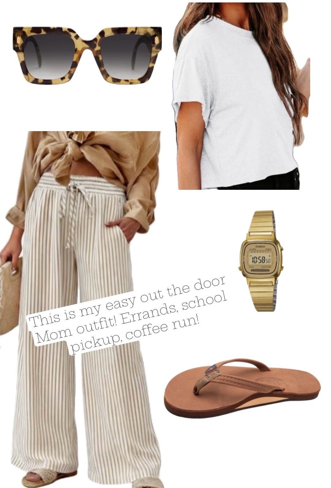 Mom on the run outfit! It’s cute, comfortable and perfect for running errands, school pickup, the park, coffee run…the Casio Watch is fun! 
spring outfits 2026

#LTKmomlife #LTKOver40 #LTKSaleAlert