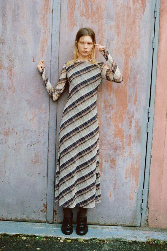 PLAID TULLE DRESS | Zara US