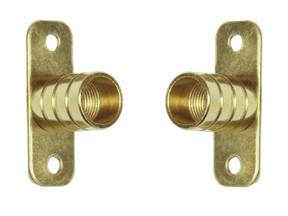 3/8" Rodding Inside Mount Rod Brackets - Brass Plated - One Pair | Amazon (US)