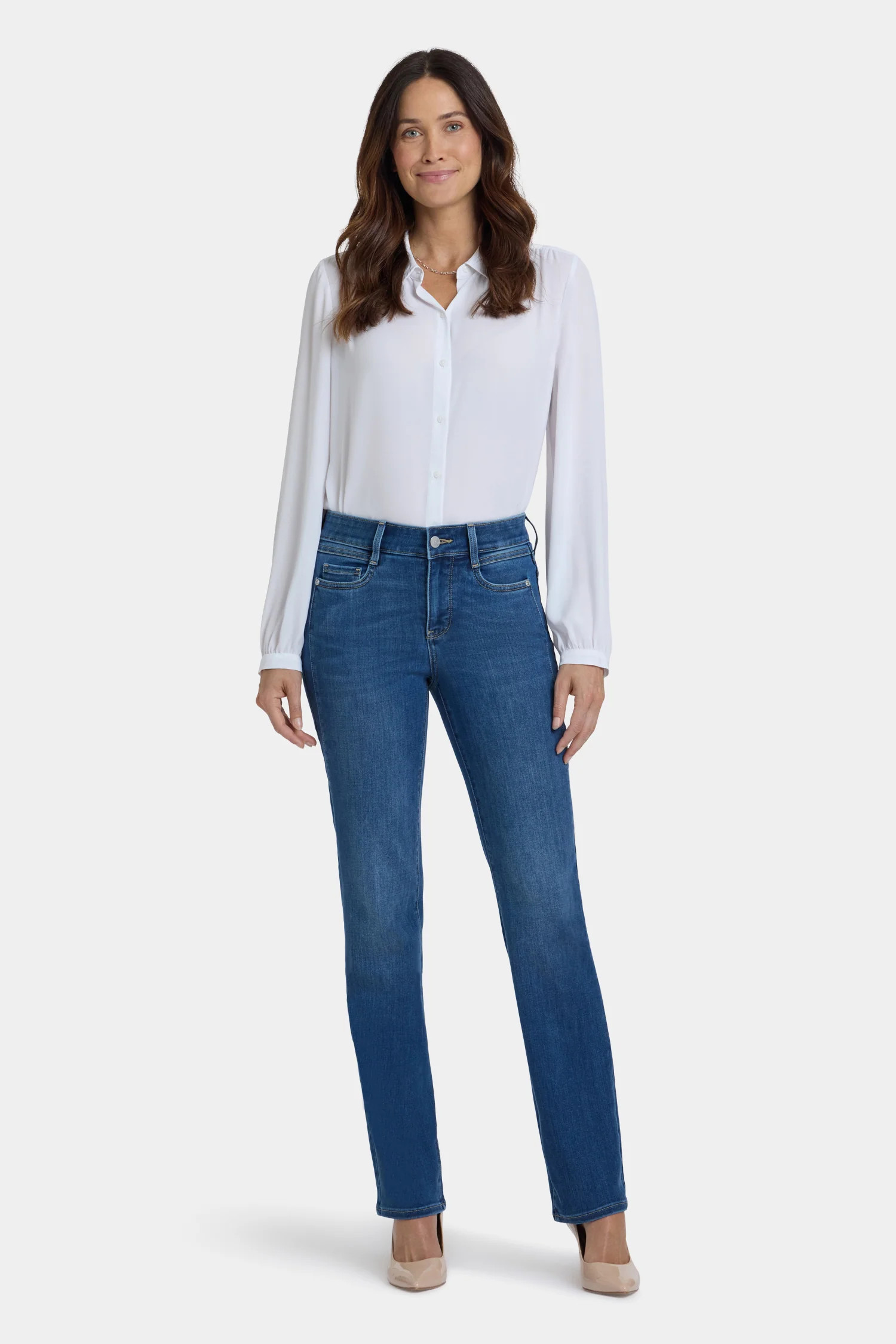 Marilyn Straight Jeans - Opera Blue | NYDJ