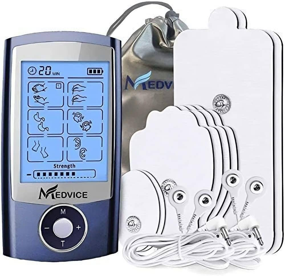 MEDVICE Rechargeable Tens Unit Muscle Stimulator, 2nd Gen 16 Modes & 8 Upgraded Pads for Natural ... | Amazon (US)