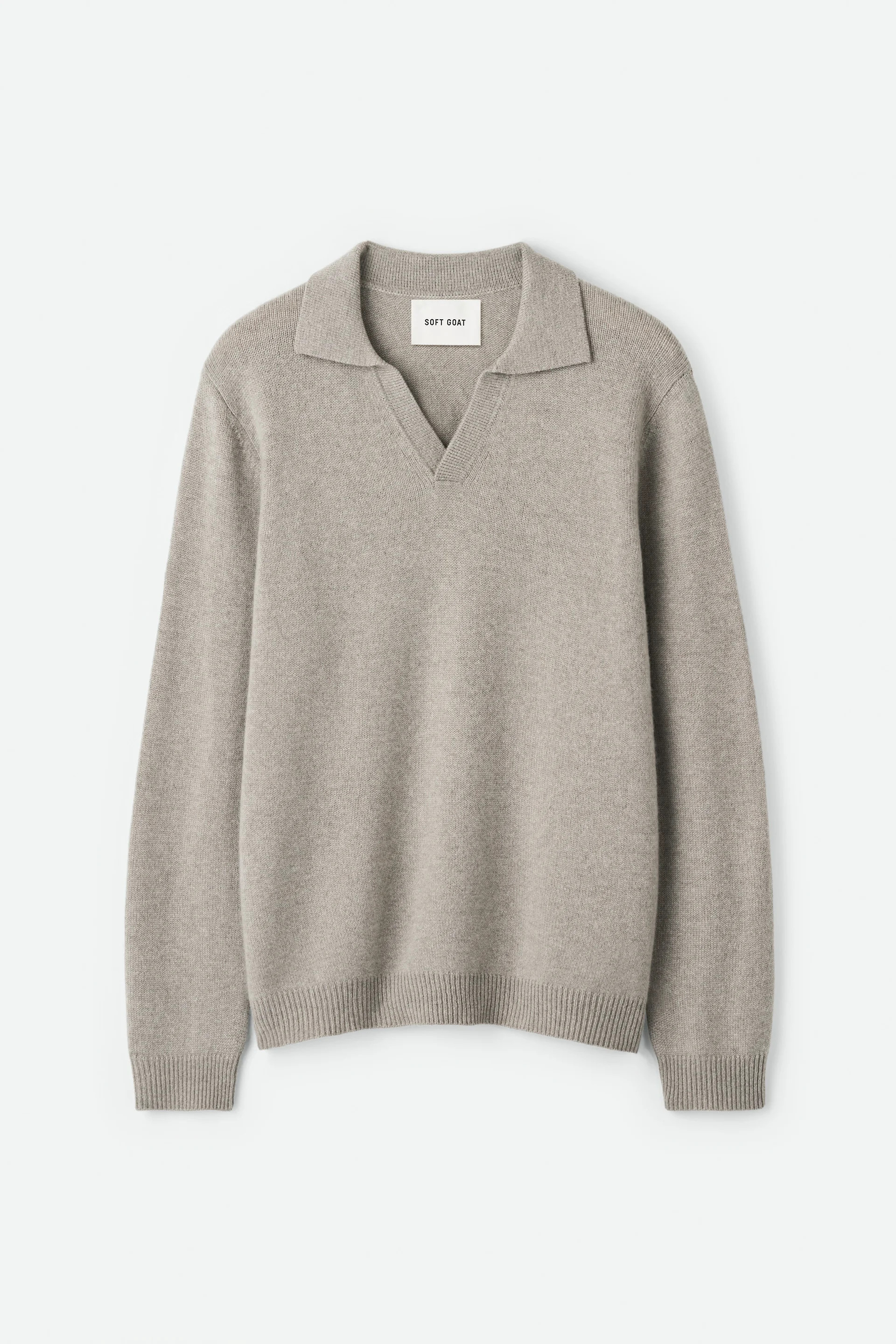 Men's Polo Shirt - Collar Shirts - Greige | Soft Goat | Soft Goat