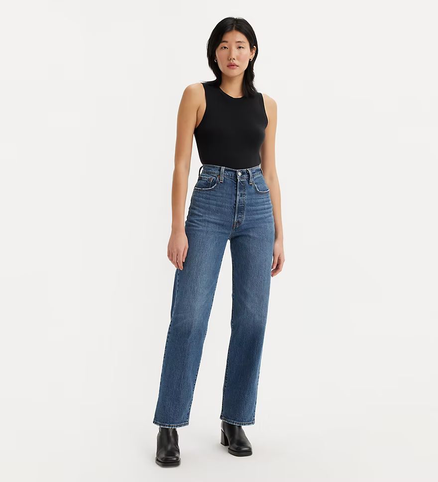 Ribcage Straight Ankle Women's Jeans - Dark Wash | Levi's® US | LEVI'S (US)