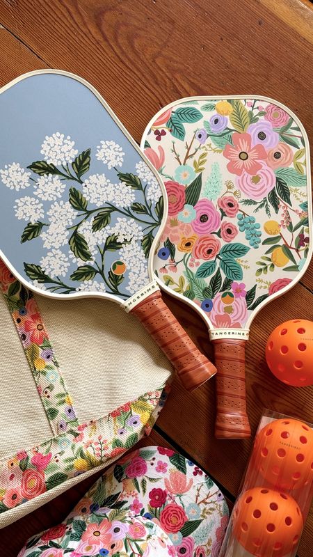 The cutest pickle ball paddles from Rifle Paper Co. x Tangerine collab! Sometimes cute paddles is all you need :)  The canvas bag is perfect for taking paddles & gear to and from the court. 

#LTKFitness #LTKOver40