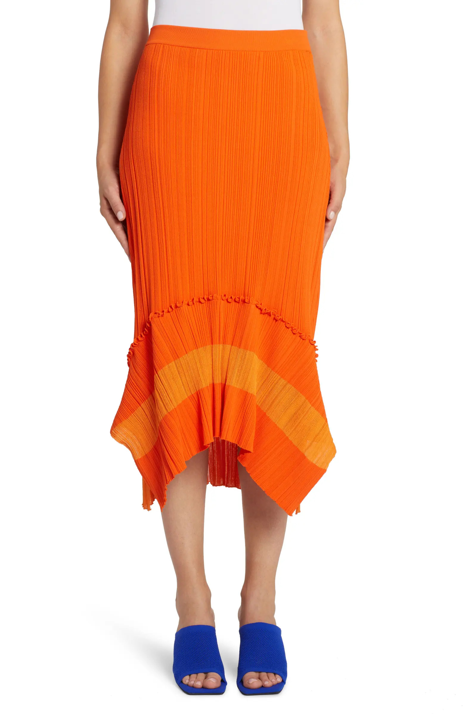 Stella McCartney Plissé Froth Knit Midi Skirt | Nordstrom | Nordstrom