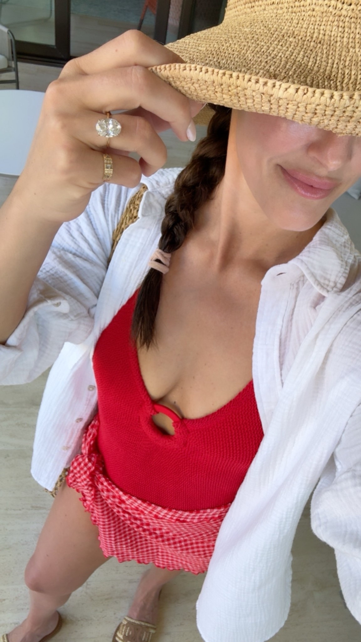 Red swimsuit spring break outfit ❤️

Straw hat
Resort wear 
Target 

#LTKootd #LTKSwim