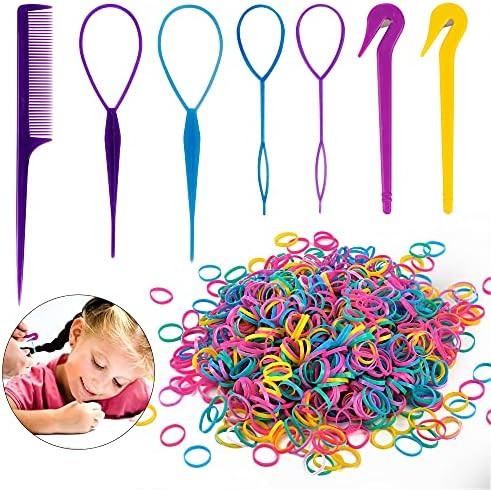 79STYLE 1000pcs Small Elastic Hair Bands 2pcs Mini Rubber Bands Remover Pony Pick cutter 4pcs Topsy  | Amazon (US)