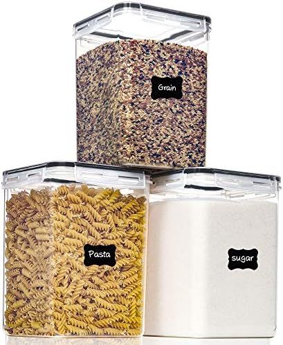 Large Food Storage Containers with Lids Airtight 5.2L /176Oz, for Flour, Sugar, Baking Supply and... | Amazon (US)