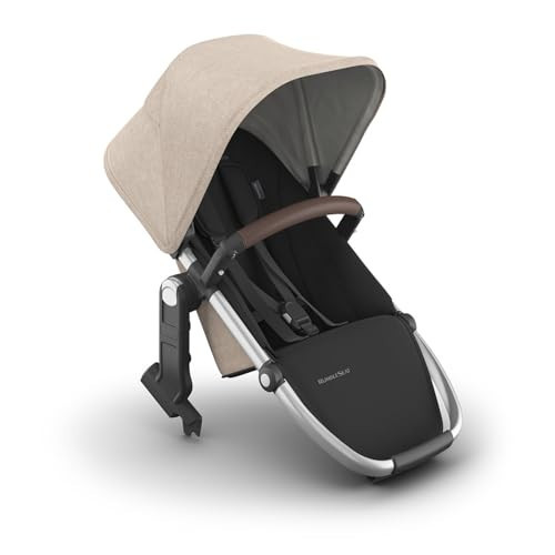 UPPAbaby RumbleSeat V3 Second Lower Seat - Compatible with Vista V2 and Vista V3 - All-Weather Seat + Magnetic Buckle – Adapters Included - Declan (Oat Mélange/Silver Frame/Chestnut Leather) | Amazon (US)