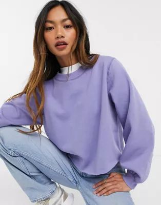 & Other Stories organic blend cotton co-ord sweatshirt in blue | ASOS (Global)