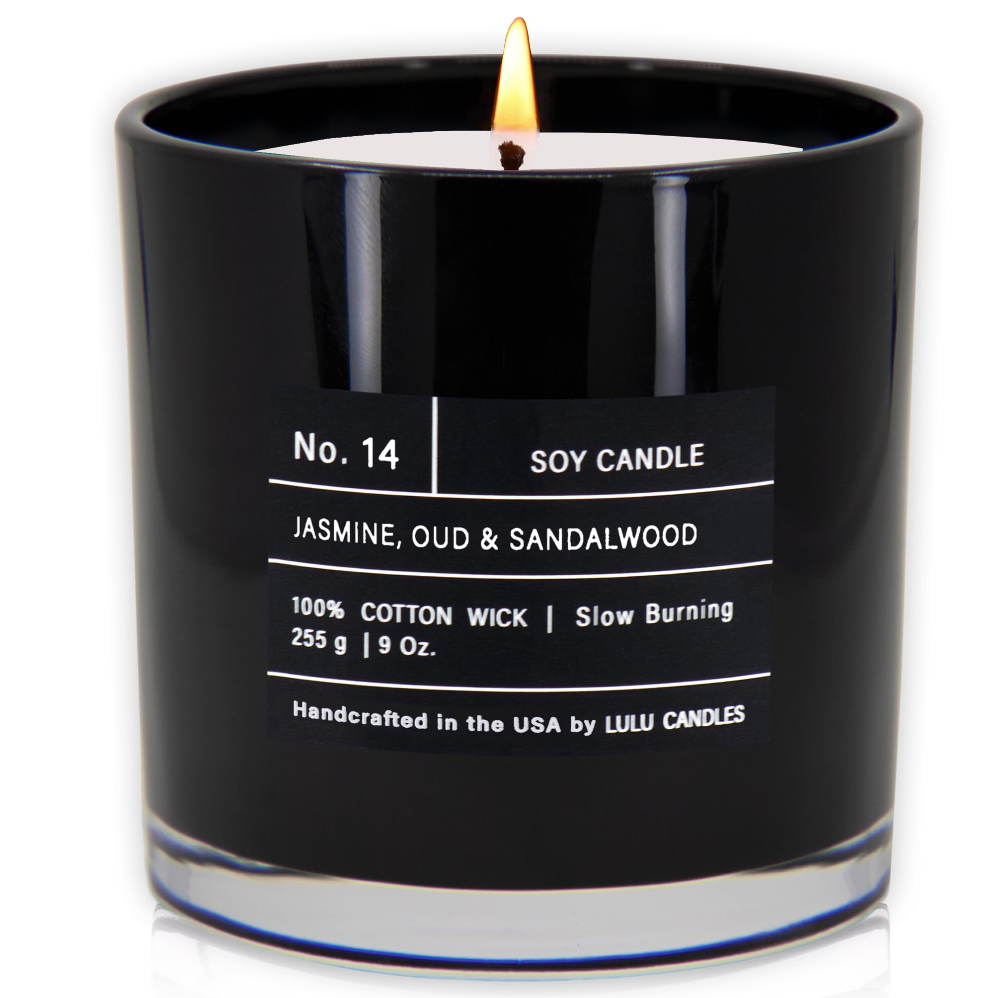 Lulu Candles | Jasmine, Oud & Sandalwood | Luxury Scented Soy Jar Candle | Hand Poured in The USA... | Amazon (US)