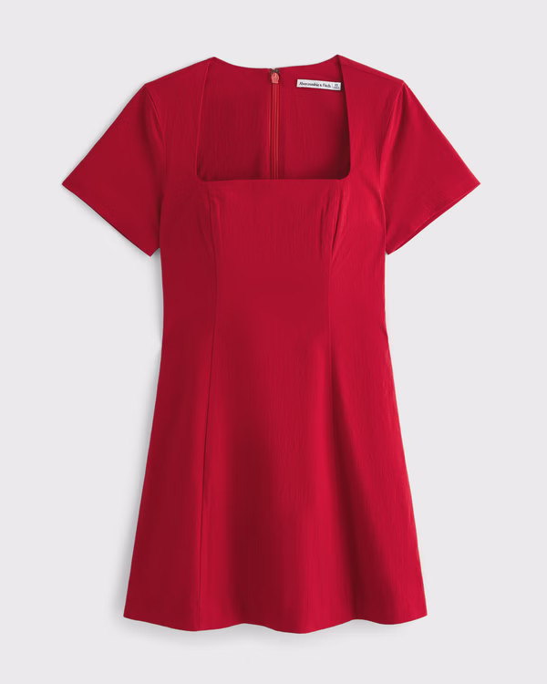 Short-Sleeve Stretch Mini Dress | Abercrombie & Fitch (US)