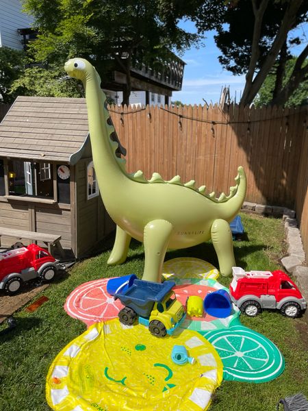 Giant Dinosaur Sprinkler! Best summer find for toddlers 

#LTKFamily #LTKKids #LTKSeasonal