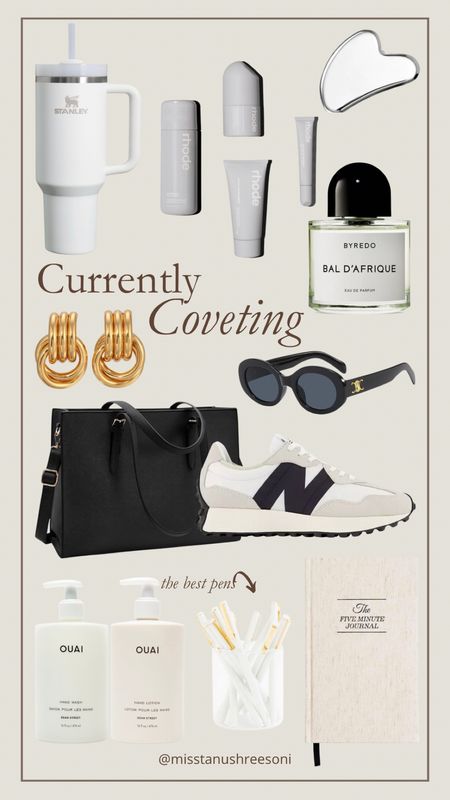 Currently covering…
a white Stanley 💦(as if I need anymore)
Rhode skincare 🫧
a big bottle of the best perfume
Door knocker earrings 
celine inspired sunglasses 🕶️
A gua sha 
This black tote for work 💼 
New balance sneakers 👟 
Ouai hand soap and lotion 🧴 
The best pens ever 🖊️ #LTKGiftGuide #LTKMostLoved

#LTKfindsunder100