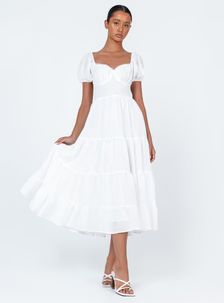 Danny Midi Dress White | Princess Polly US