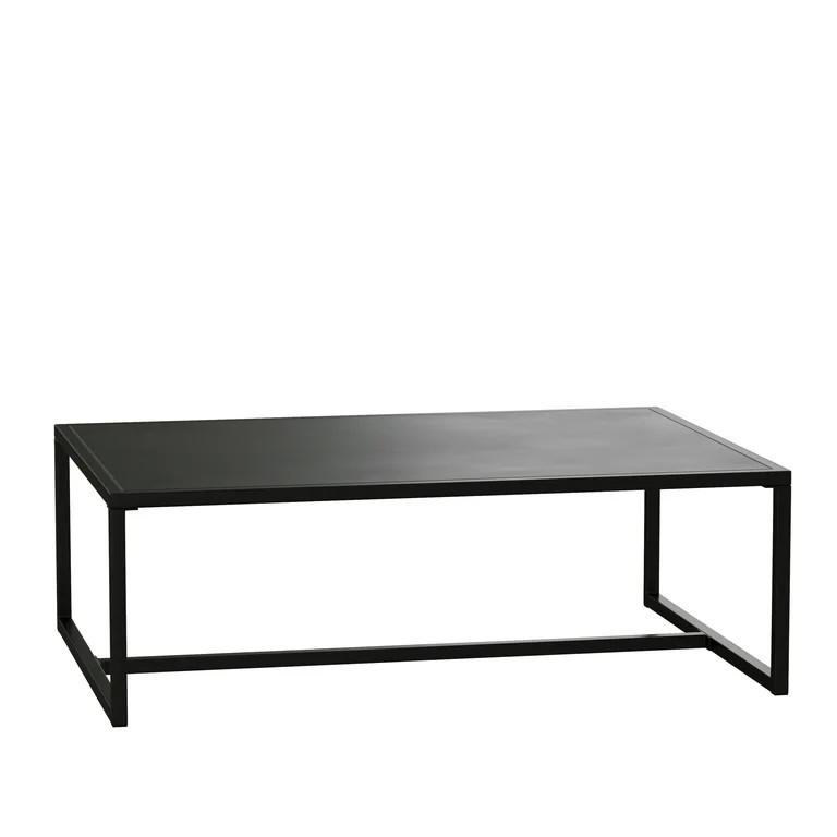 Merrick Lane All-Weather Patio Coffee Table, Black | Walmart (US)