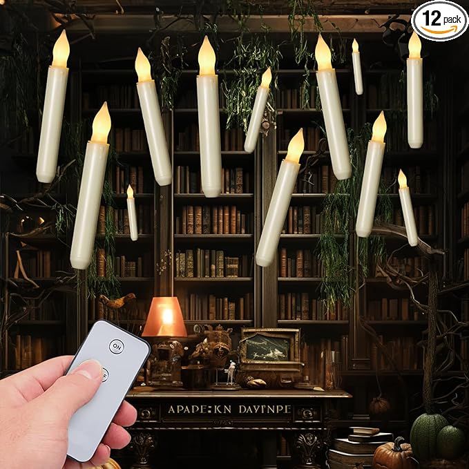 Homemory LED Batteries Operated Taper Candles with Remote, Flickering Light Flameless Taper Windo... | Amazon (US)