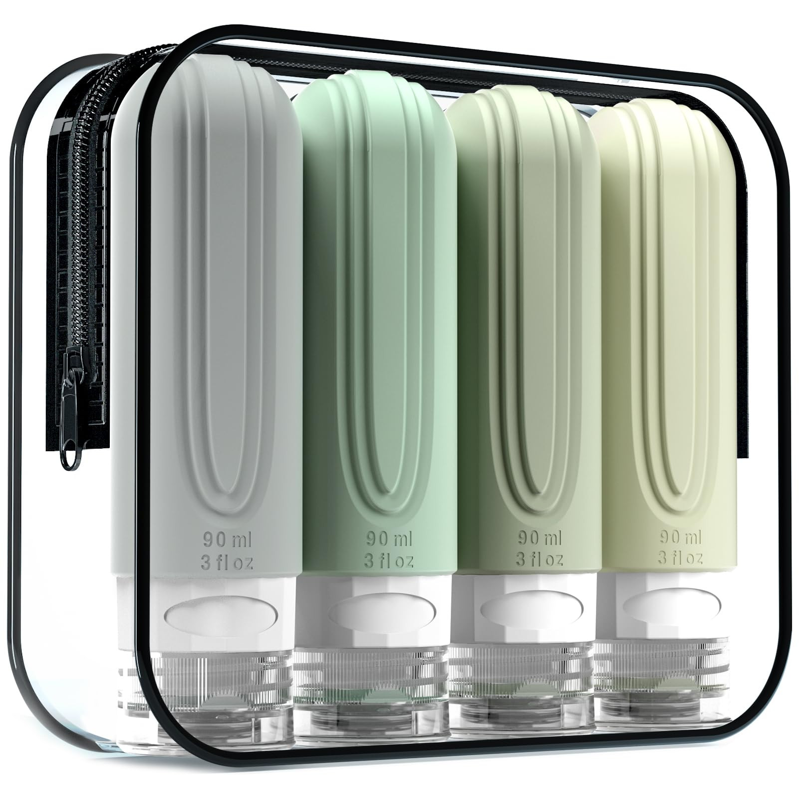 Travel Bottles for Toiletries, Tsa Approved 3oz Travel Size Containers BPA Free Leak Proof Refill... | Amazon (US)