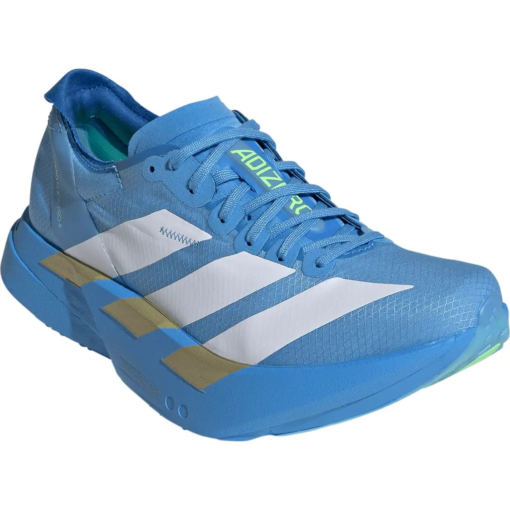 adidas Adizero Adios Pro 4 Racing Shoe in White/white/lime Burst at Nordstrom, Size 8 | Nordstrom