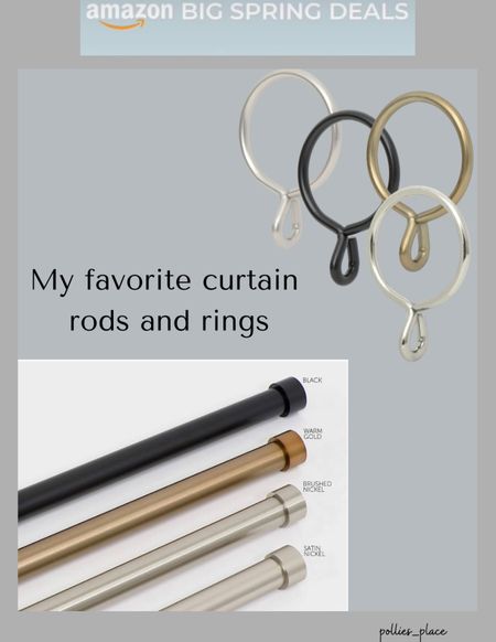 My favorite curtain rods and rings are ON SALE! This is all I use and they are so easy to install. 
#amazonhome #amazon #bigspringsale #curtainrods

#LTKsalealert #LTKhome #LTKfindsunder50