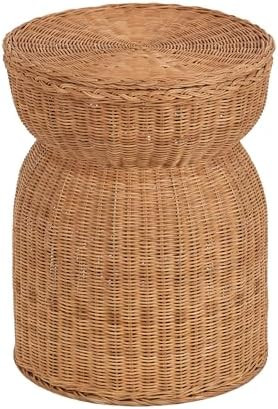 Kate and Laurel Thatch Modern Woven Rattan Round Storage Side Table, 17 x 17 x 21, Natural Rattan... | Amazon (US)