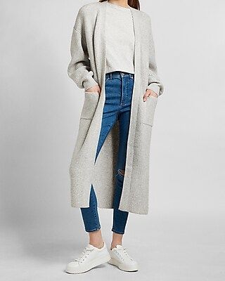 Cozy Ribbed Duster Cardigan | Express