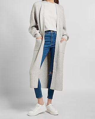 Cozy Ribbed Duster Cardigan | Express