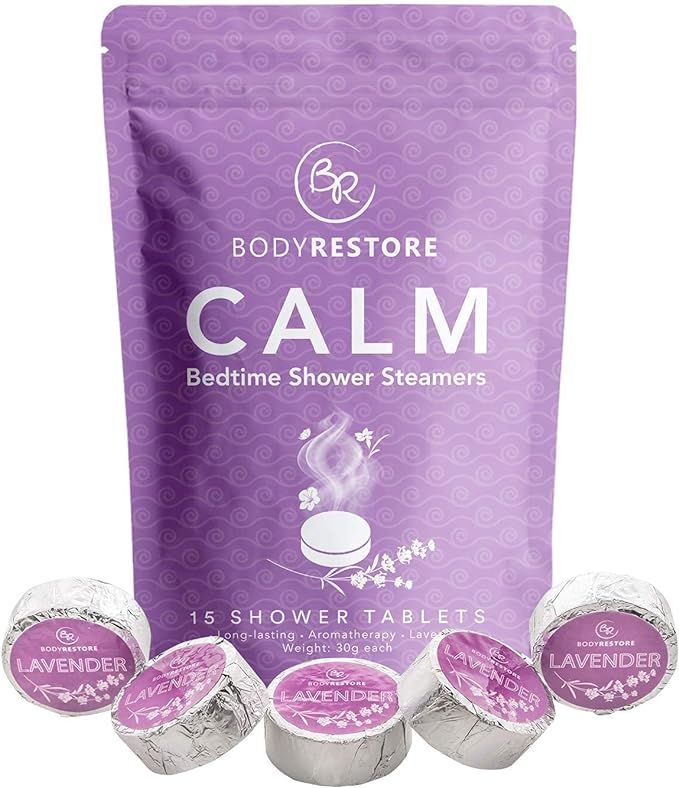 BodyRestore Shower Steamers Aromatherapy - 15 Pack Shower Bath Bombs for Women, Lavender Nighttim... | Amazon (US)