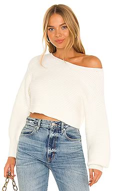 Lovers and Friends Camille Off Shoulder Sweater in White from Revolve.com | Revolve Clothing (Global)