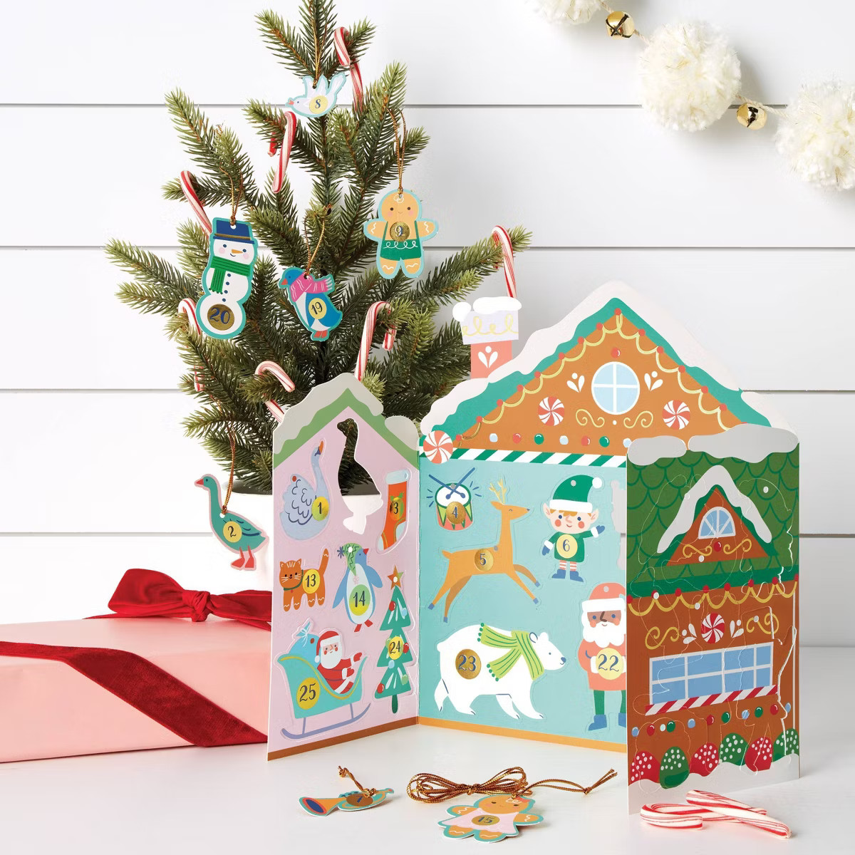 Gingerbread House Paper Kid's Activity Christmas Advent Calendar - Wondershop™ | Target