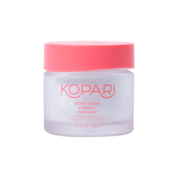 Lychee Clean Vitamin C Face Mask with Vitamin C, AHA’s & Coconut Milk | Kopari