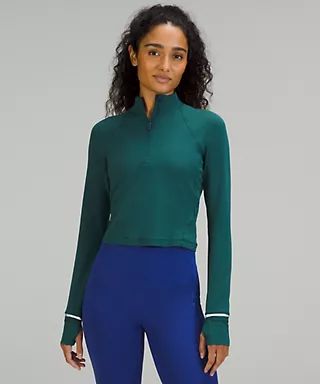 It's Rulu Run Cropped Half Zip Ribbed | Lululemon (US)