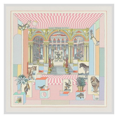 Unused HERMES Carre 140 GRAND THEATRE NOUVEAU Bandana Cashmere Silk Shawl Scarf  | eBay | eBay US