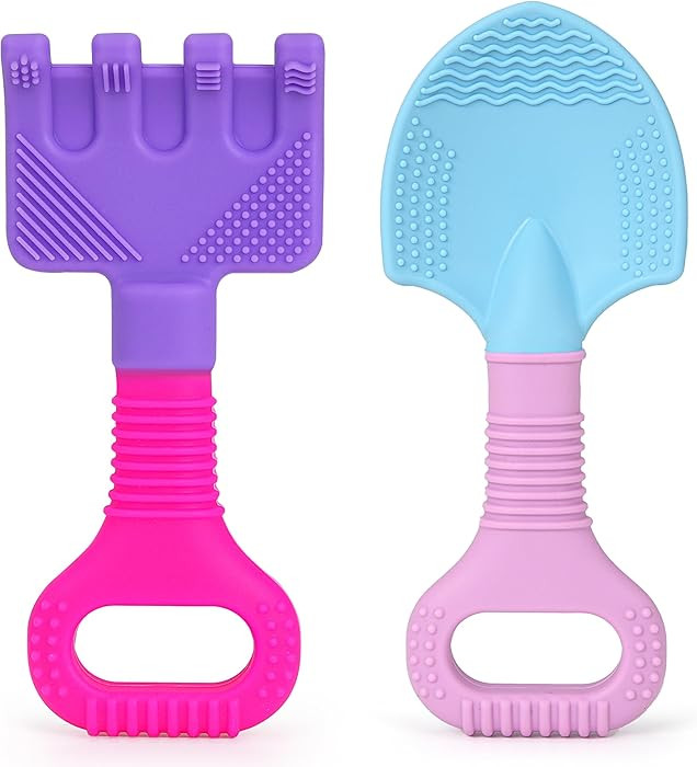 Gardening Tool Baby Teething Toys, Baby Essentials, Shovel & Rake Teething Toys for 3-6 6-12 Mont... | Amazon (US)
