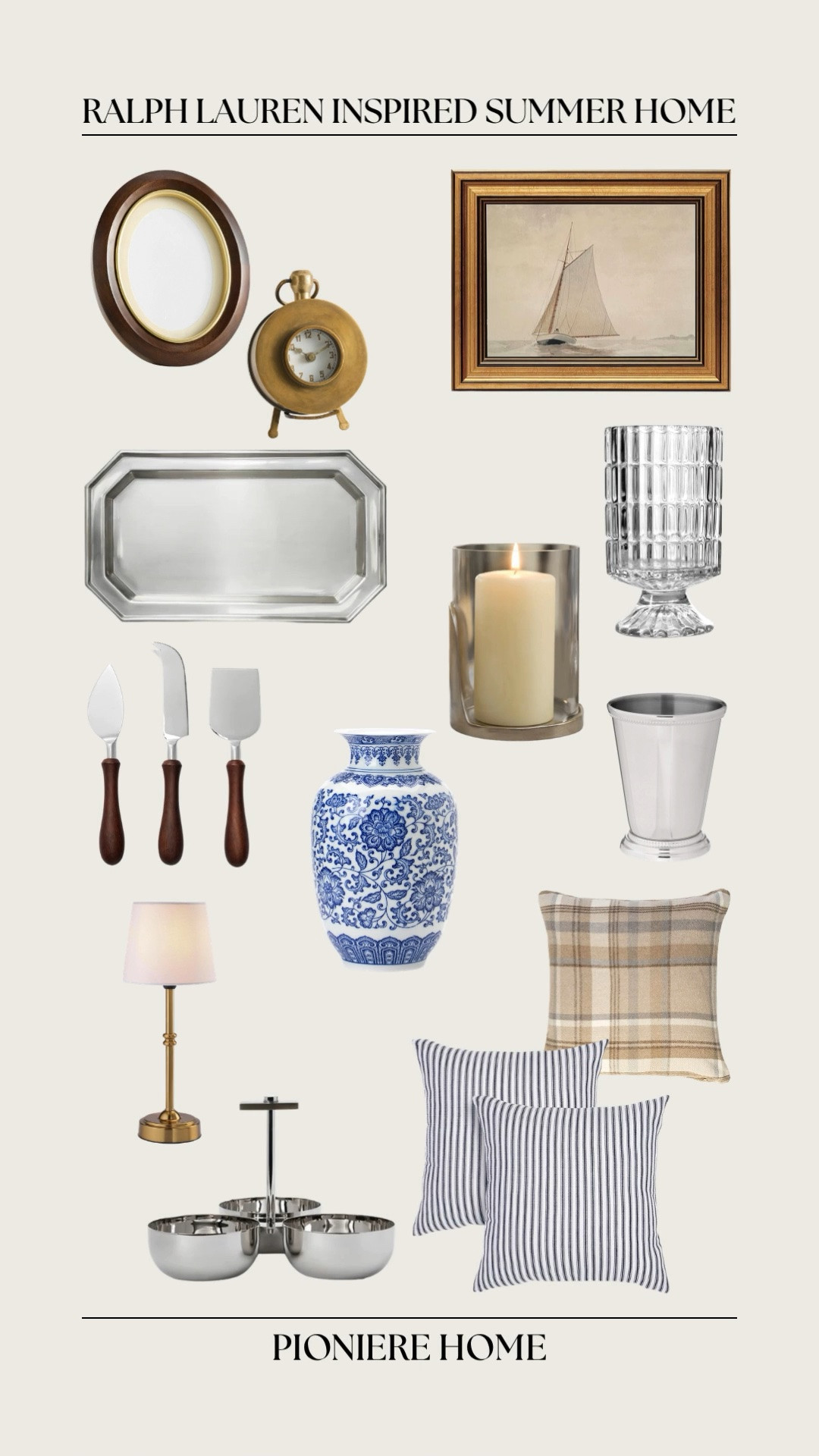 Ralph Lauren inspired summer home. Blue and white decor, preppy home, mixed metals.

#LTKHome #LTKSaleAlert #LTKSeasonal