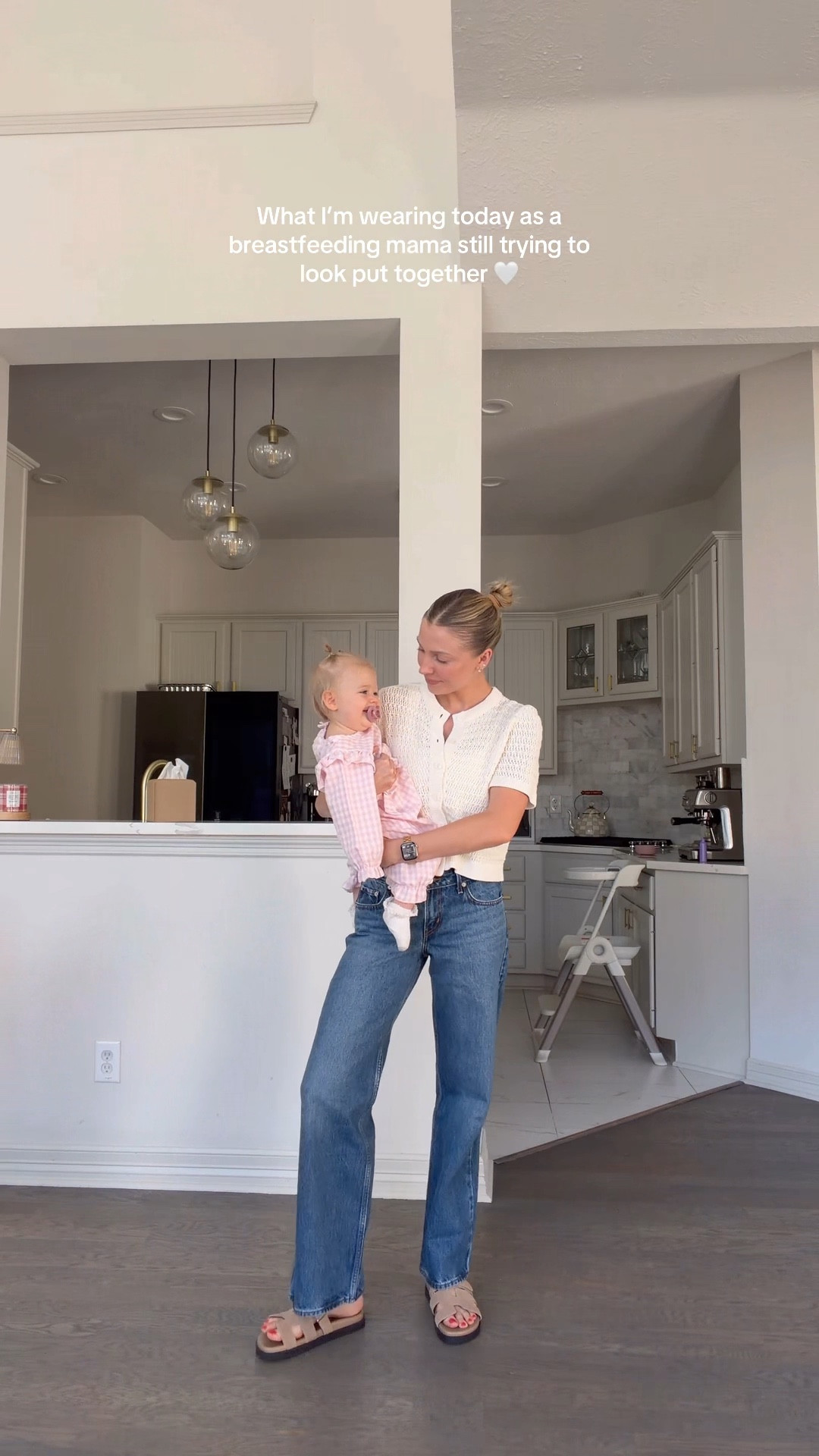 Mommy and me outfit today - S in top, 26 in jeans! Sandals tts.

#LTKootd #LTKmomlife #LTKSpringSale