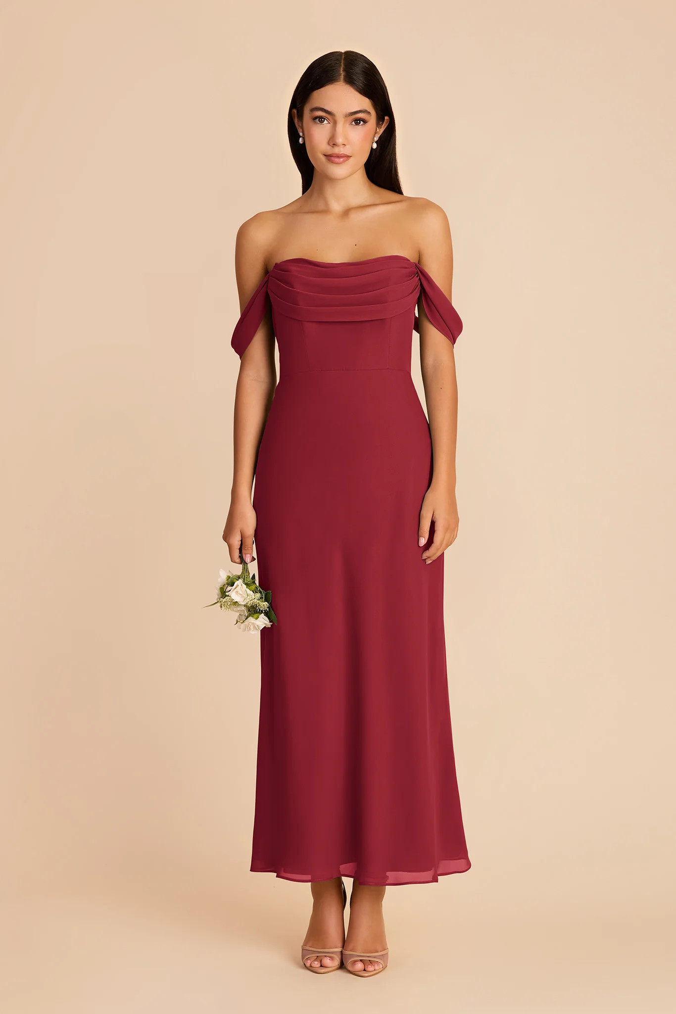 Mischa Chiffon Dress - Burgundy | Birdy Grey | Birdy Grey