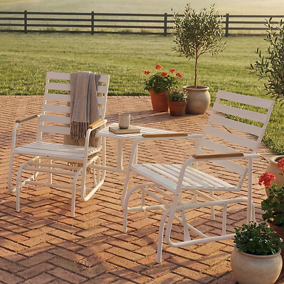 Red Shed  73 in. Lakeside Double Glider with Table, White | Tractor Supply