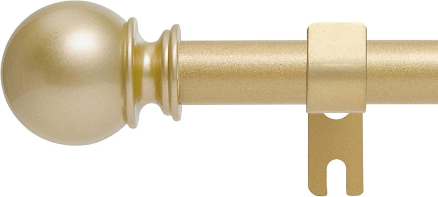 Gold Curtain Rods for Windows 28-48 Inch,5/8'' Adjustable Metal Curtain Rod | Amazon (US)